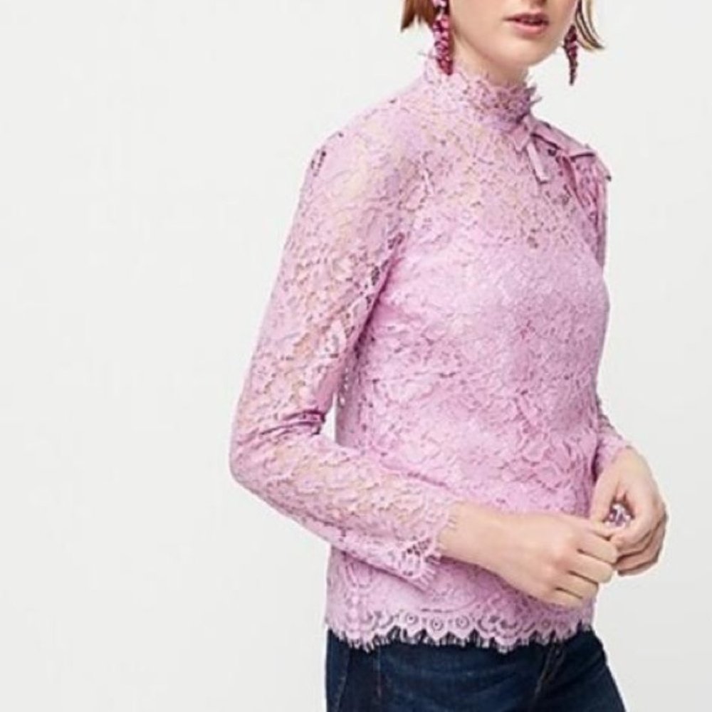 J. Crew Lace Top with Bows